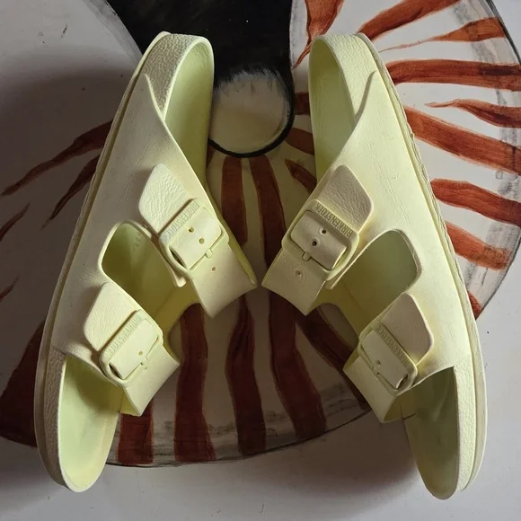 Birkenstock Arizona Essentials Yellow EVA Sandal Size 9 - Picture 6 of 14